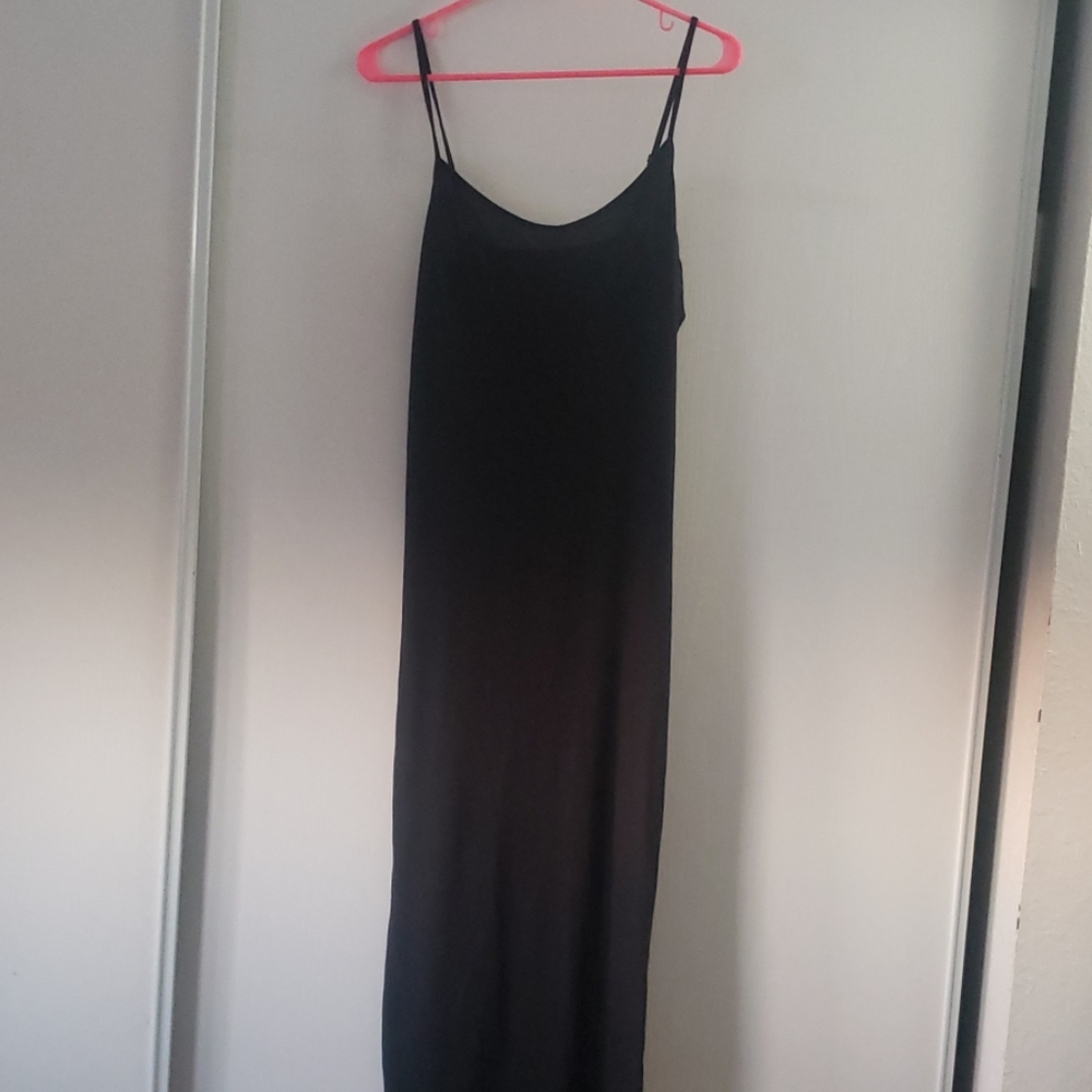 Black cotton maxi dress